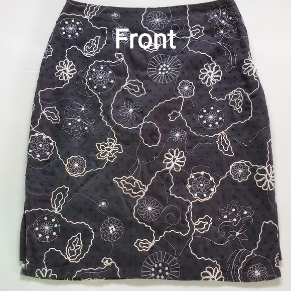 ts dixin Embroider S2 Cotton ALine Skirt - Picture 2 of 8